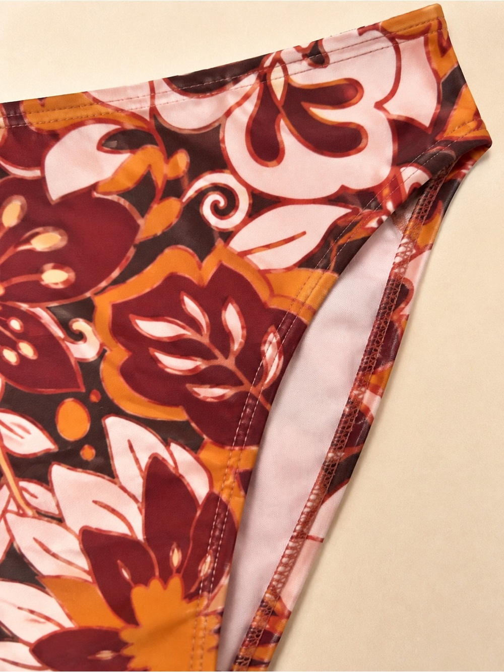 Wild Fable Floral Low Rise High Leg Cheeky Bikini Bottom M NWT - Picture 4 of 4
